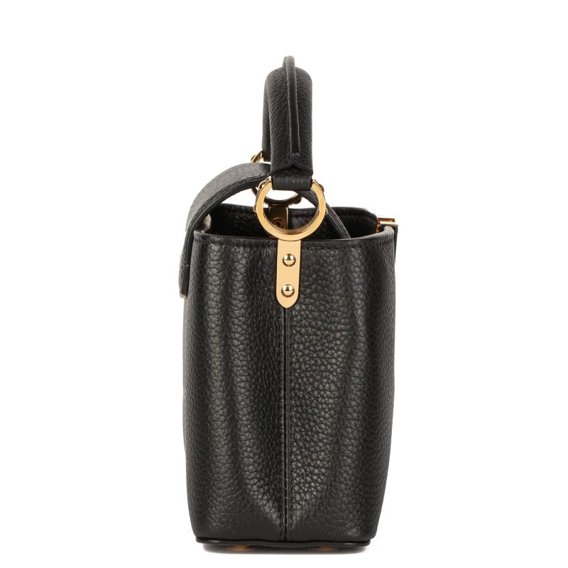 Louis Vuitton Black Taurillon Leather Mini Capucines Shoulder Bag - Logoexplore - Image 3