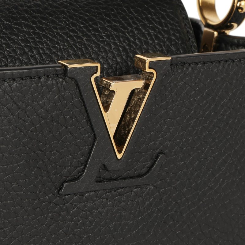 Louis Vuitton Black Taurillon Leather Mini Capucines Shoulder Bag - Logoexplore - Image 7