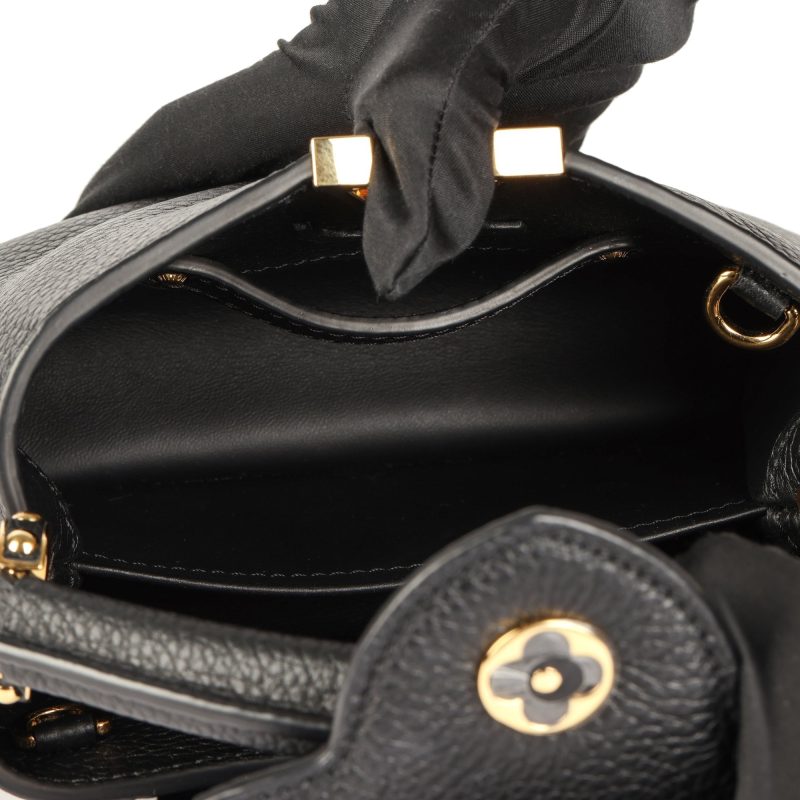 Louis Vuitton Black Taurillon Leather Mini Capucines Shoulder Bag - Logoexplore - Image 9