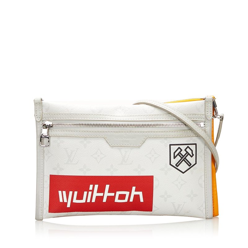 Louis Vuitton Double Flat Messenger Bag Monogram Antarctica - Logoexplore