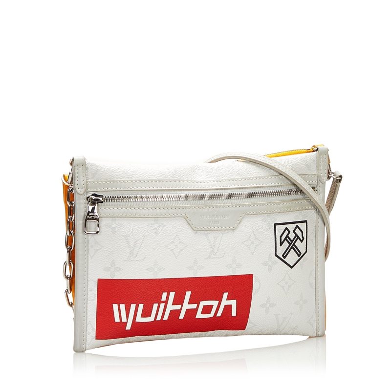 Louis Vuitton Double Flat Messenger Bag Monogram Antarctica - Logoexplore - Image 2