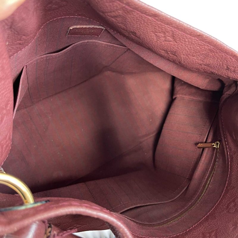 LOUIS VUITTON Empreinte Monogram Embossed Leather Artsy MM Burgundy Shoulder bag - Logoexplore - Image 7