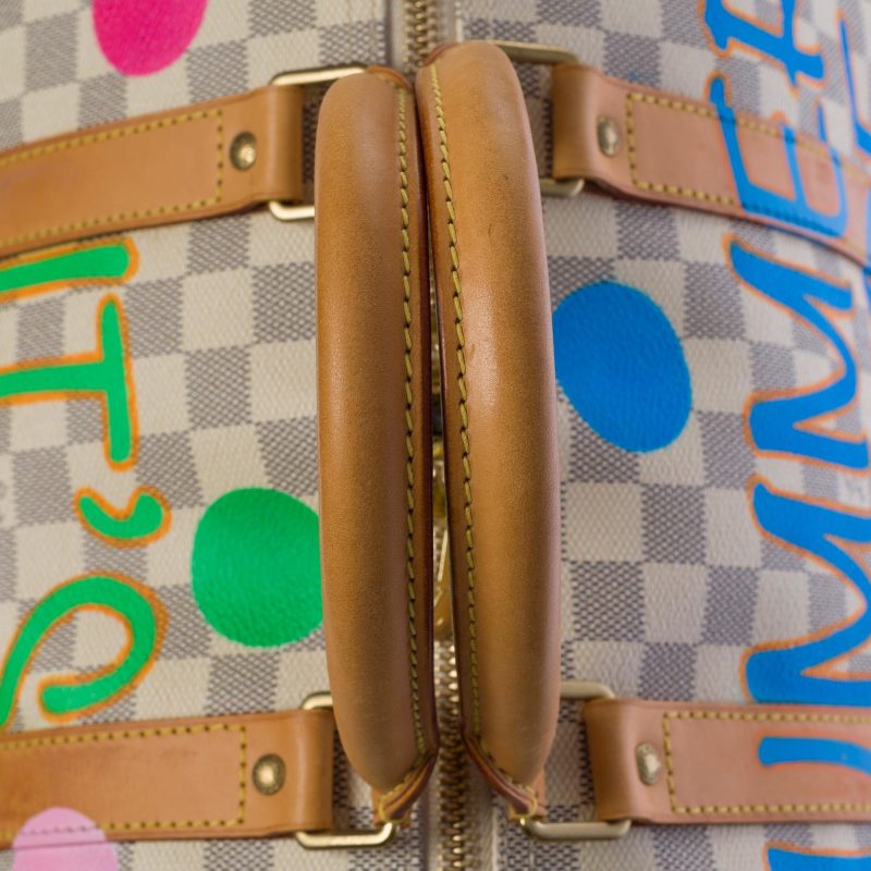 LOUIS VUITTON Customized "Summer X Spring" Keepall 50 travel bag in azure canvas - Logoexplore - Image 8