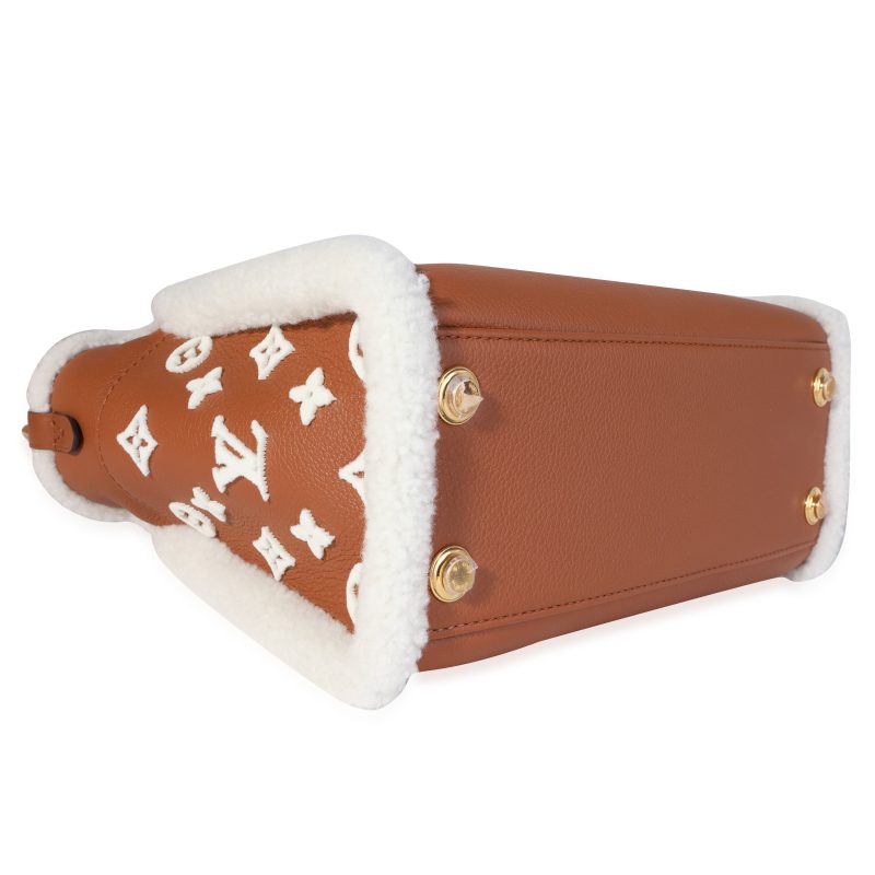 LOUIS VUITTON Caramel Calfskin and Shearling On My Side PM - Logoexplore - Image 6
