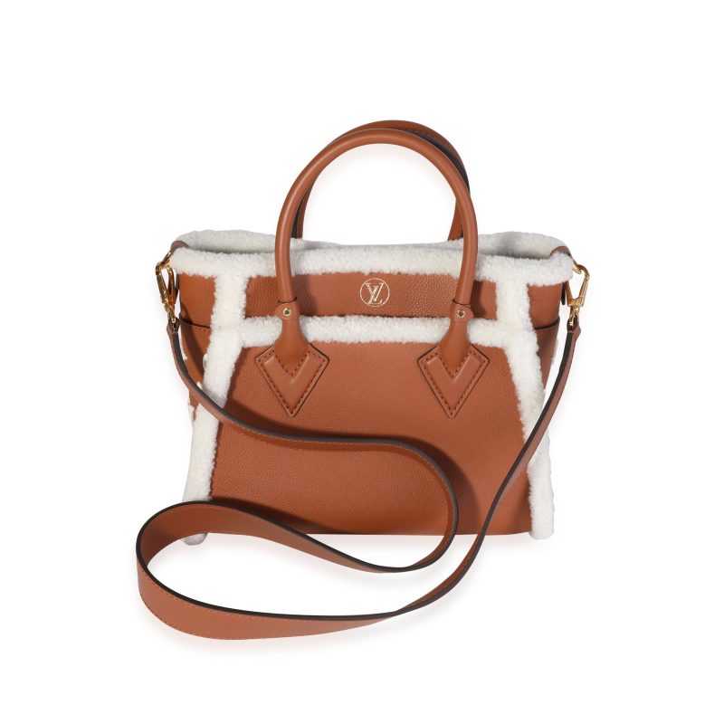 LOUIS VUITTON Caramel Calfskin and Shearling On My Side PM - Logoexplore - Image 3