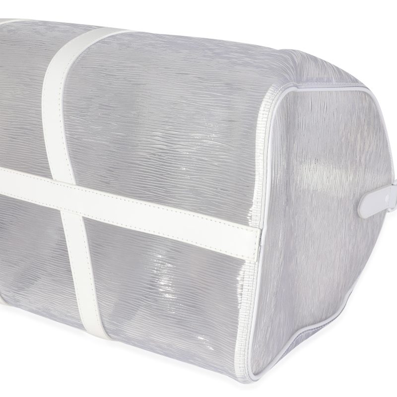 LOUIS VUITTON Clear Epi PVC Wavy Keepall Bandouliere 50 - Logoexplore - Image 6