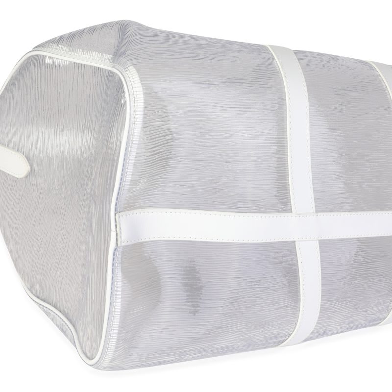 LOUIS VUITTON Clear Epi PVC Wavy Keepall Bandouliere 50 - Logoexplore - Image 5