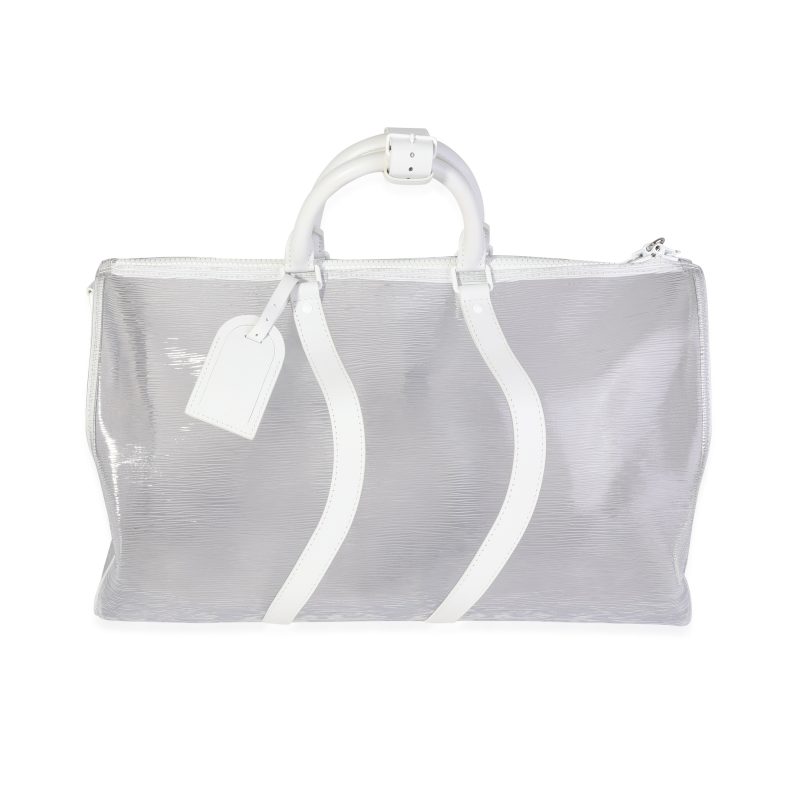 LOUIS VUITTON Clear Epi PVC Wavy Keepall Bandouliere 50 - Logoexplore