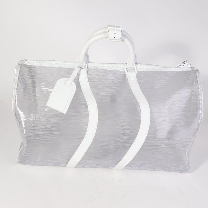 LOUIS VUITTON Clear Epi PVC Wavy Keepall Bandouliere 50 - Logoexplore - Image 7