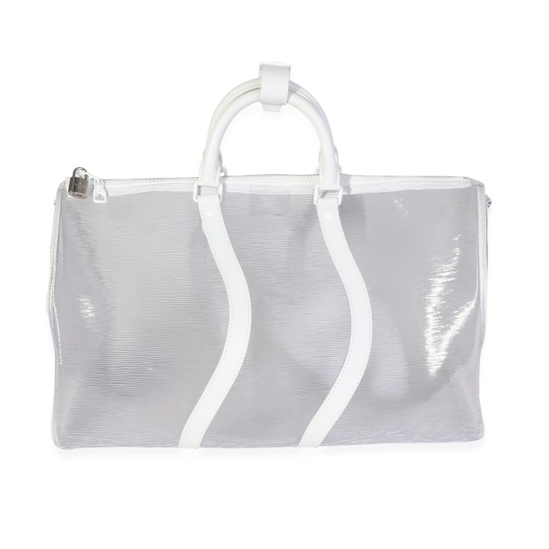 LOUIS VUITTON Clear Epi PVC Wavy Keepall Bandouliere 50 - Logoexplore - Image 3