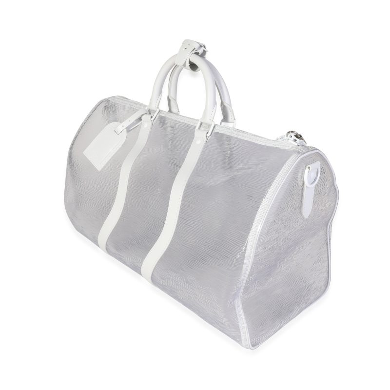 LOUIS VUITTON Clear Epi PVC Wavy Keepall Bandouliere 50 - Logoexplore - Image 4