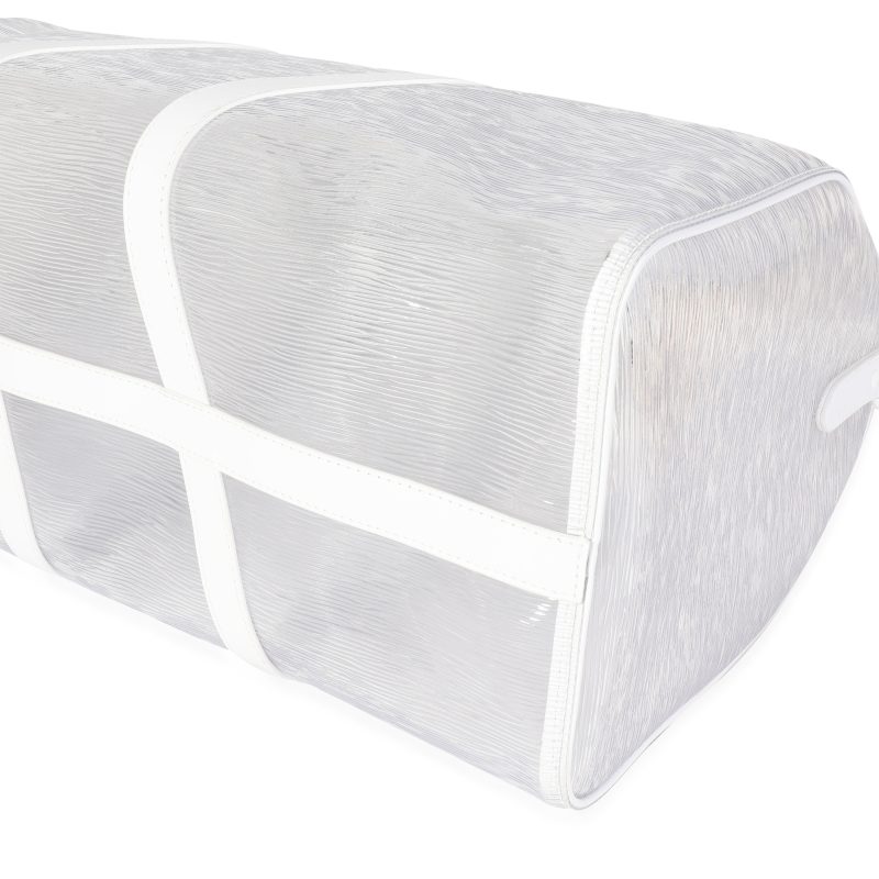 LOUIS VUITTON Clear Epi PVC Wavy Keepall Bandouliere 50 - Logoexplore - Image 6
