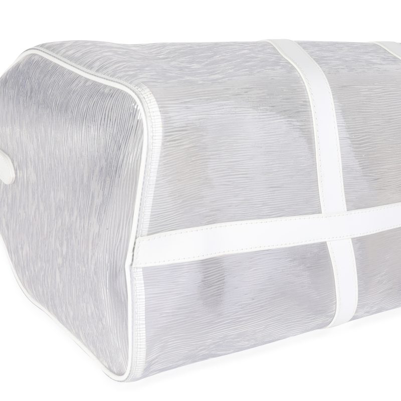 LOUIS VUITTON Clear Epi PVC Wavy Keepall Bandouliere 50 - Logoexplore - Image 5
