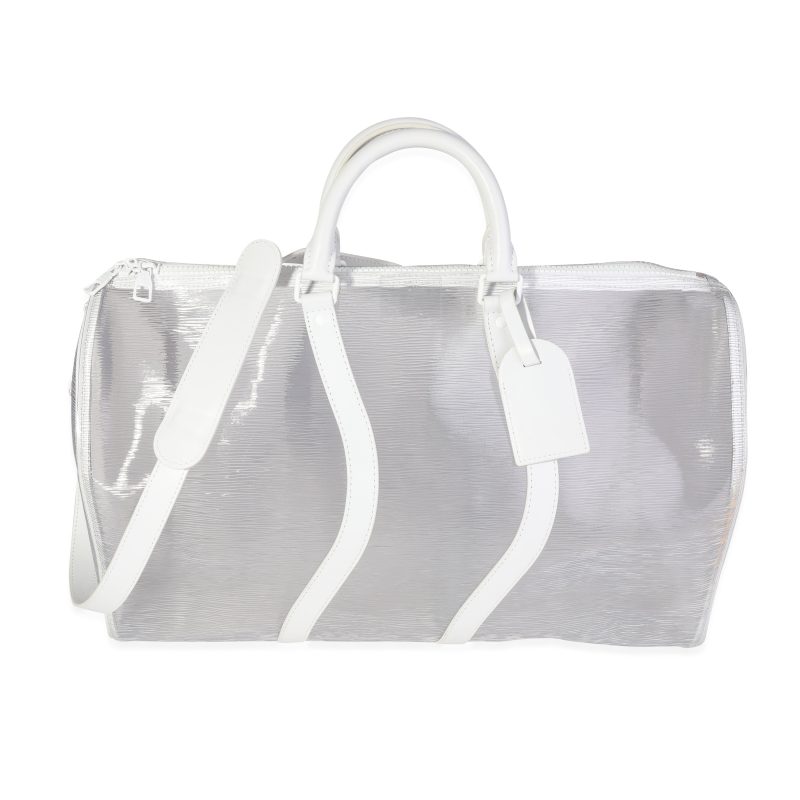 LOUIS VUITTON Clear Epi PVC Wavy Keepall Bandouliere 50 - Logoexplore