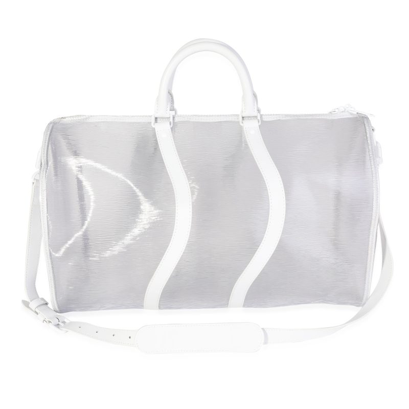 LOUIS VUITTON Clear Epi PVC Wavy Keepall Bandouliere 50 - Logoexplore - Image 3