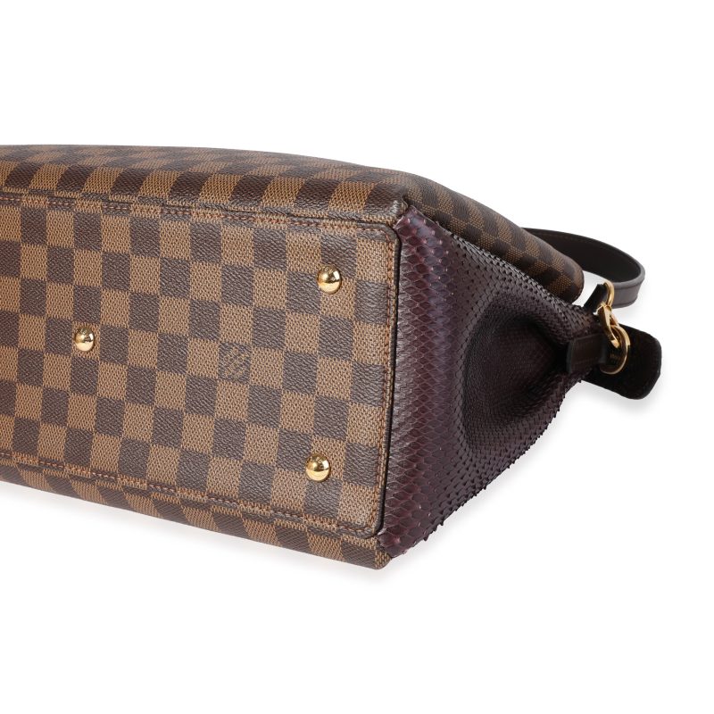 LOUIS VUITTON Damier Ebene & Purple Python Normandy Bag - Logoexplore - Image 7