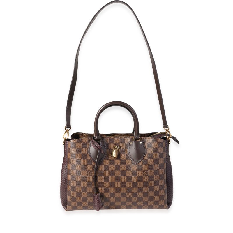 LOUIS VUITTON Damier Ebene & Purple Python Normandy Bag - Logoexplore - Image 2