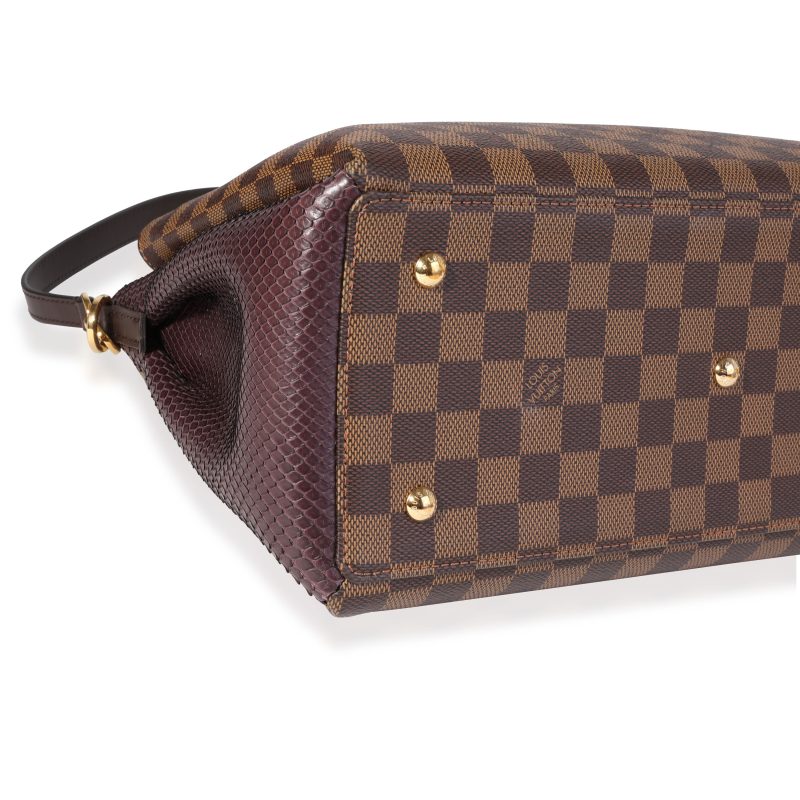 LOUIS VUITTON Damier Ebene & Purple Python Normandy Bag - Logoexplore - Image 6