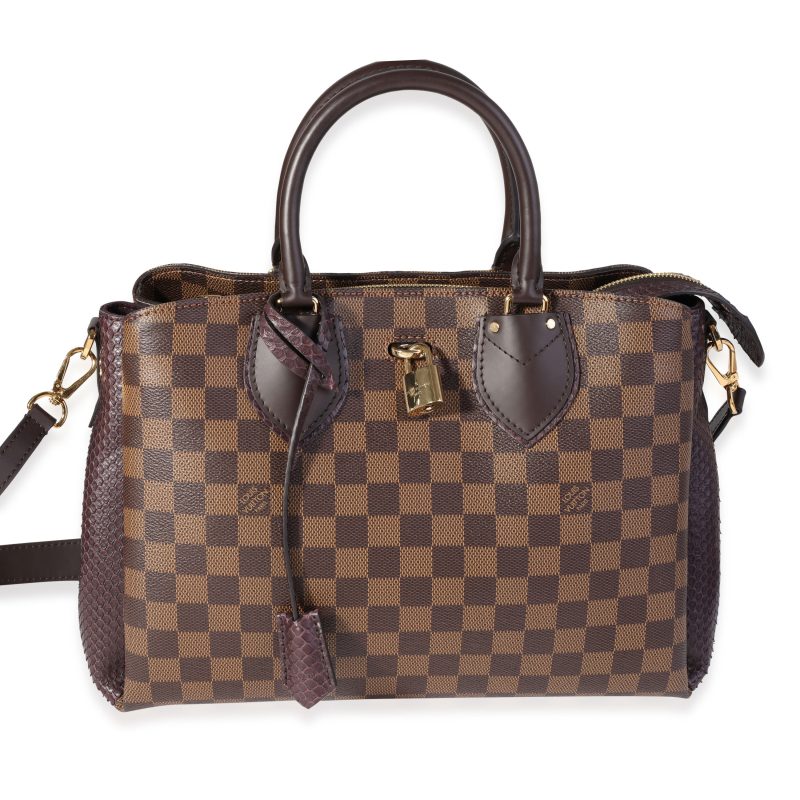 LOUIS VUITTON Damier Ebene & Purple Python Normandy Bag - Logoexplore