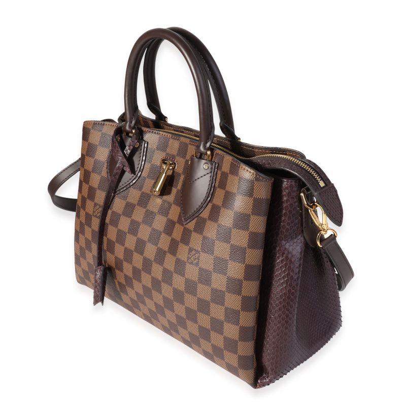 LOUIS VUITTON Damier Ebene & Purple Python Normandy Bag - Logoexplore - Image 4