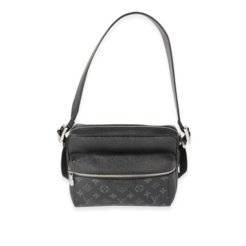 LOUIS VUITTON Black Taigarama & Monogram Eclipse Canvas Outdoor Messenger - Logoexplore