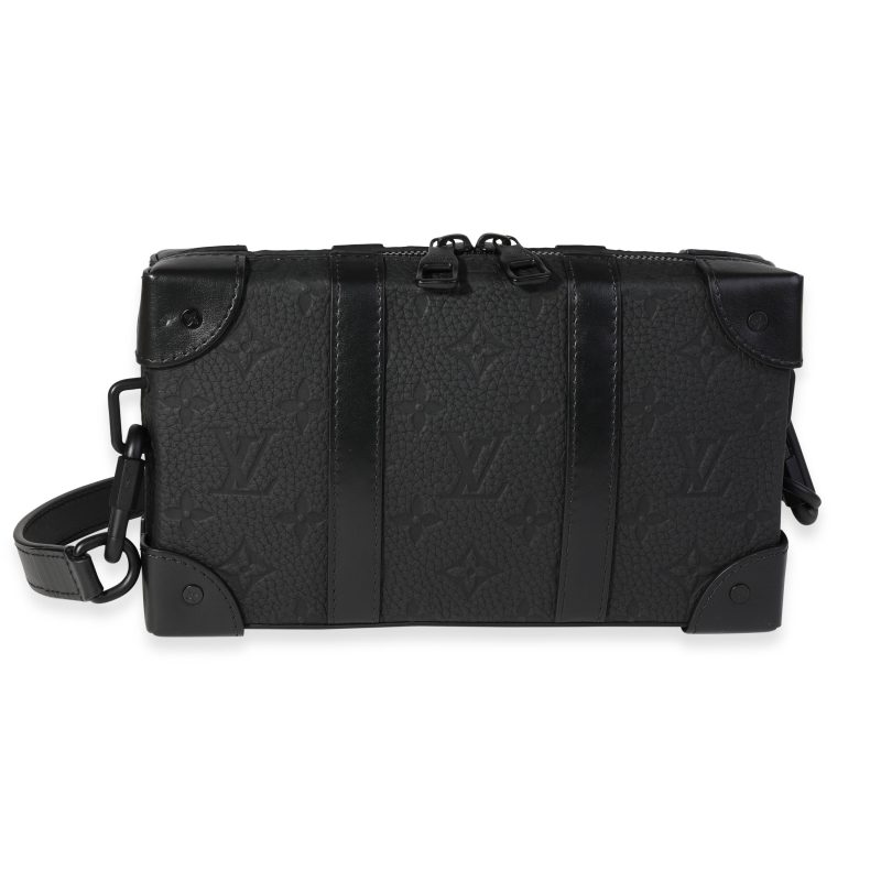 LOUIS VUITTON Black Monogram Embossed Taurillon Leather Soft Trunk Wallet - Logoexplore