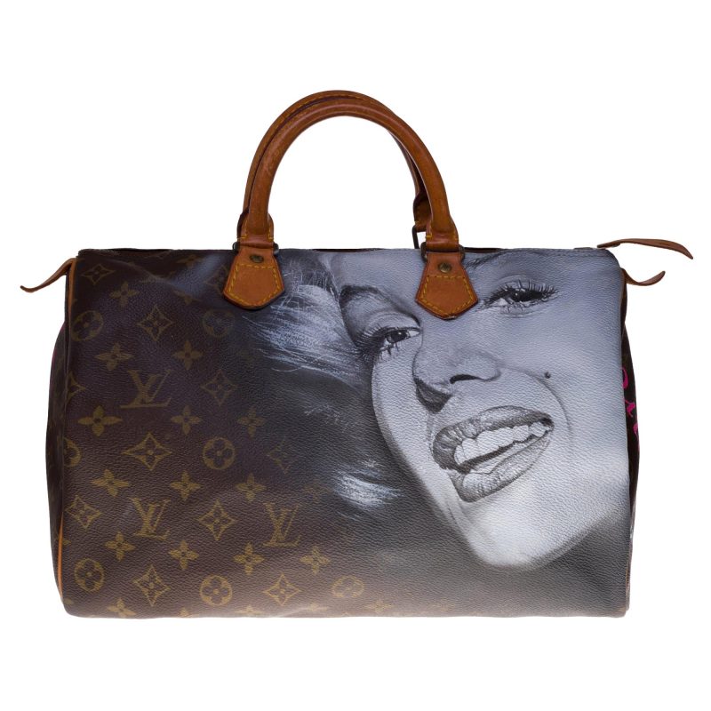 LOUIS VUITTON Customized Speedy 35 "Marilyn Monroe" handbag in Monogram canvas - Logoexplore