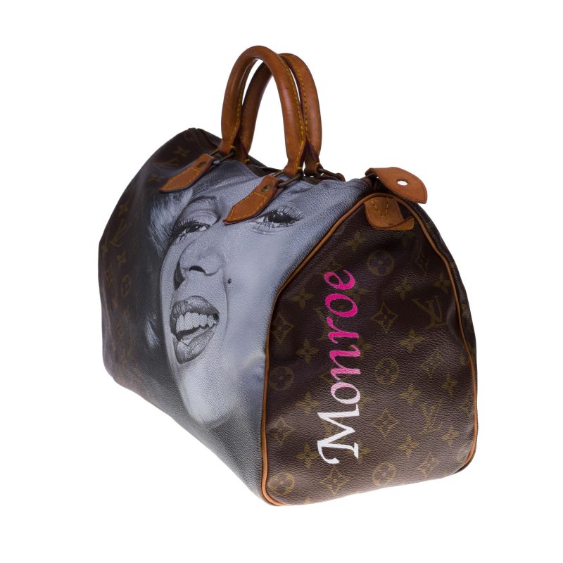 LOUIS VUITTON Customized Speedy 35 "Marilyn Monroe" handbag in Monogram canvas - Logoexplore - Image 3