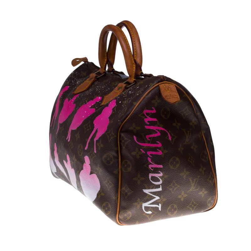 LOUIS VUITTON Customized Speedy 35 "Marilyn Monroe" handbag in Monogram canvas - Logoexplore - Image 4