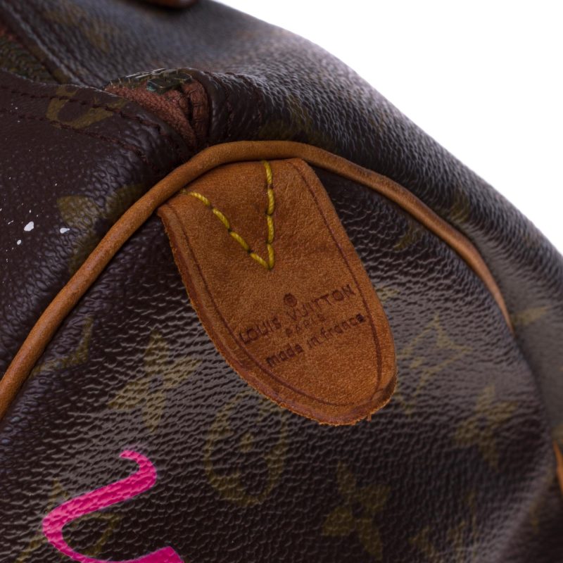 LOUIS VUITTON Customized Speedy 35 "Marilyn Monroe" handbag in Monogram canvas - Logoexplore - Image 5