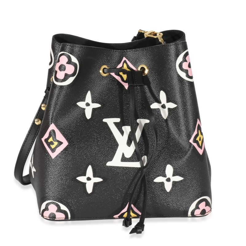 Louis Vuitton Black Monogram Giant Wild At Heart Canvas NéoNoé MM - Logoexplore