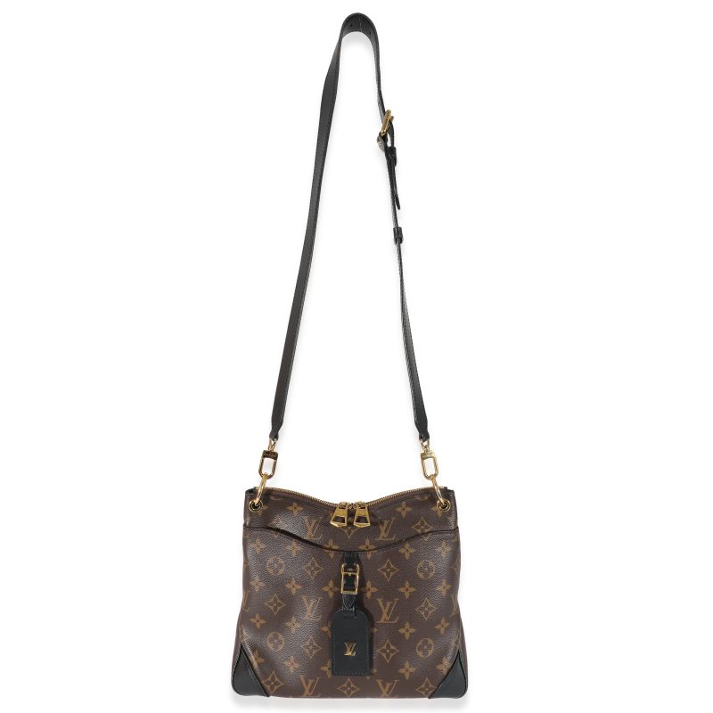 Louis Vuitton Black Leather Monogram Canvas Odeon PM - Logoexplore - Image 7