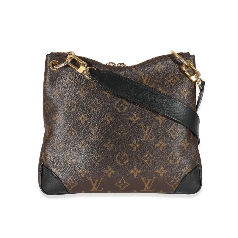 Louis Vuitton Black Leather Monogram Canvas Odeon PM - Logoexplore - Image 3