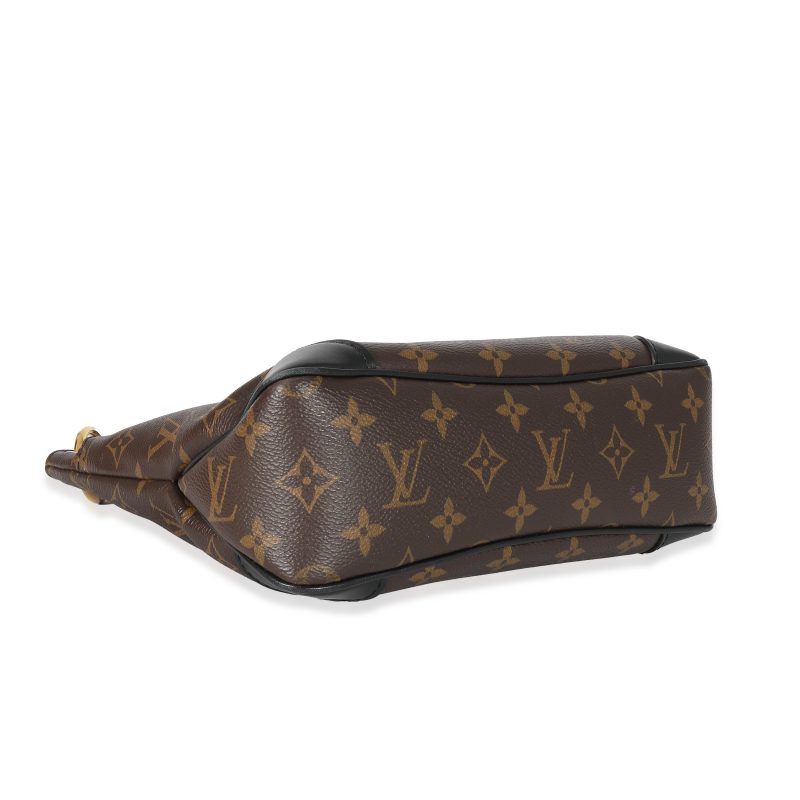 Louis Vuitton Black Leather Monogram Canvas Odeon PM - Logoexplore - Image 5
