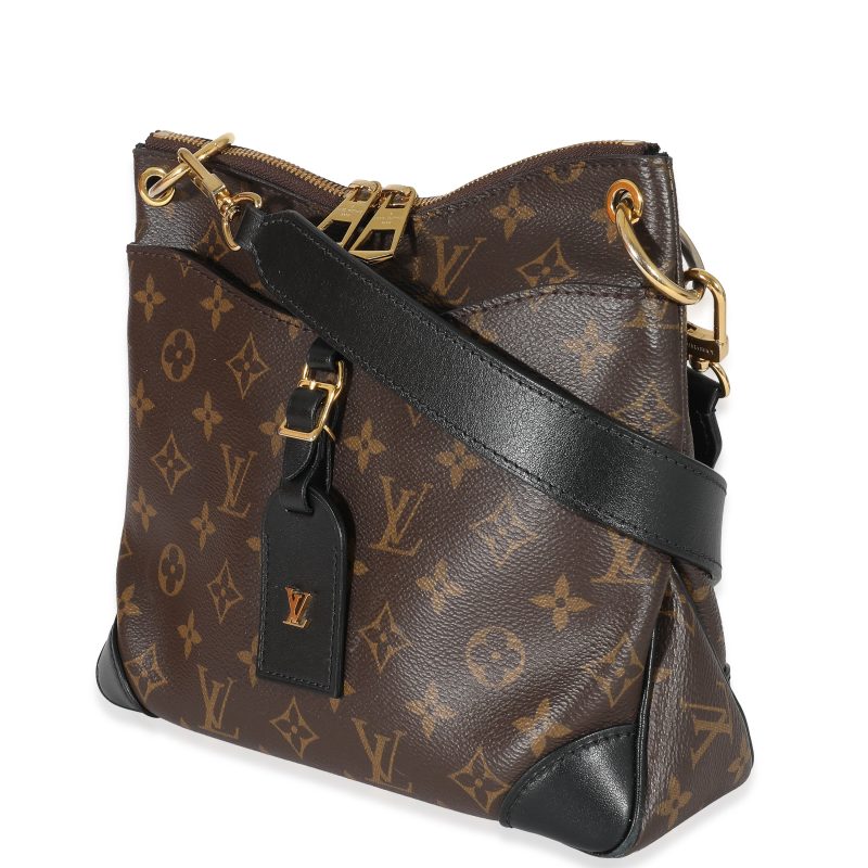 Louis Vuitton Black Leather Monogram Canvas Odeon PM - Logoexplore - Image 2
