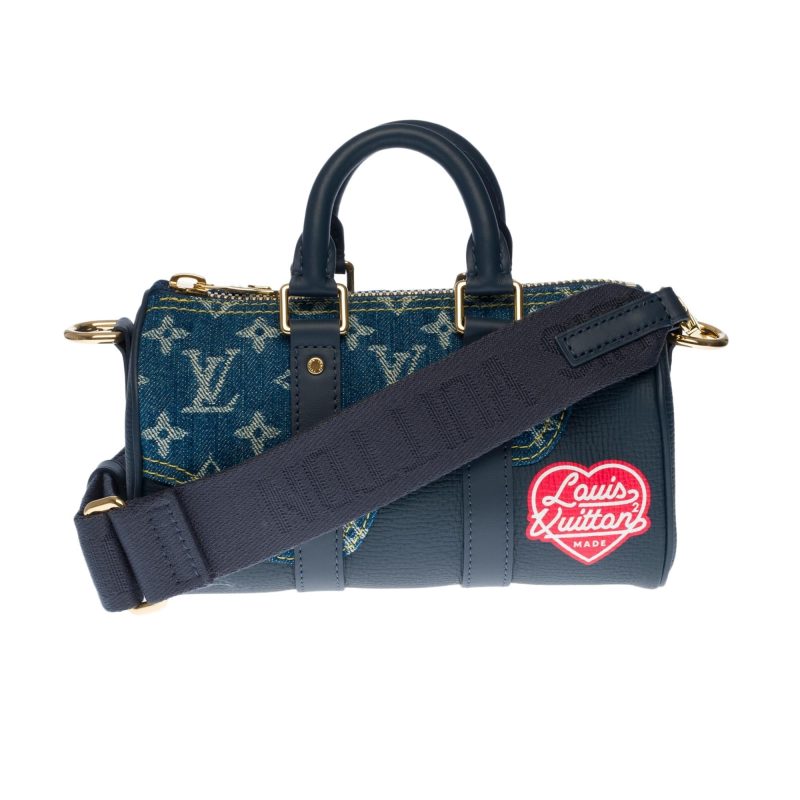 LOUIS VUITTON BRAND NEW-Limited edition keepall XS strap in blue denim by Nigo - Logoexplore - Image 2