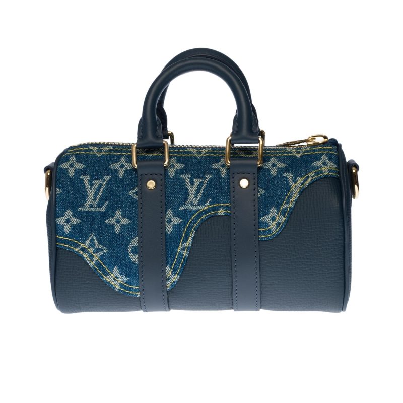 LOUIS VUITTON BRAND NEW-Limited edition keepall XS strap in blue denim by Nigo - Logoexplore - Image 3