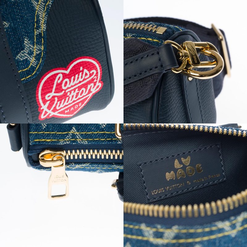 LOUIS VUITTON BRAND NEW-Limited edition keepall XS strap in blue denim by Nigo - Logoexplore - Image 6