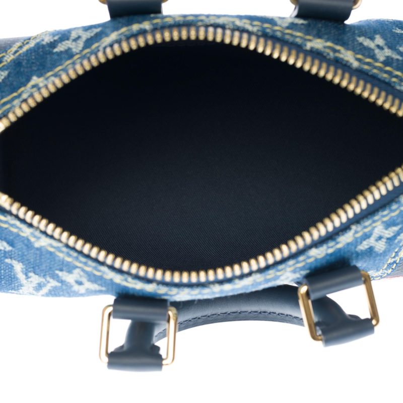 LOUIS VUITTON BRAND NEW-Limited edition keepall XS strap in blue denim by Nigo - Logoexplore - Image 7