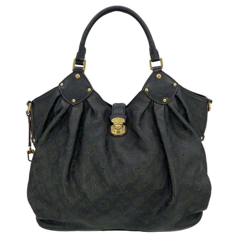 LOUIS VUITTON Black Mahina GM Shoulder Bag - Logoexplore