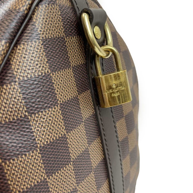 LOUIS VUITTON Excellent Damier Ebene Speedy Bandouliere 30 Brown Handbag - Logoexplore - Image 6