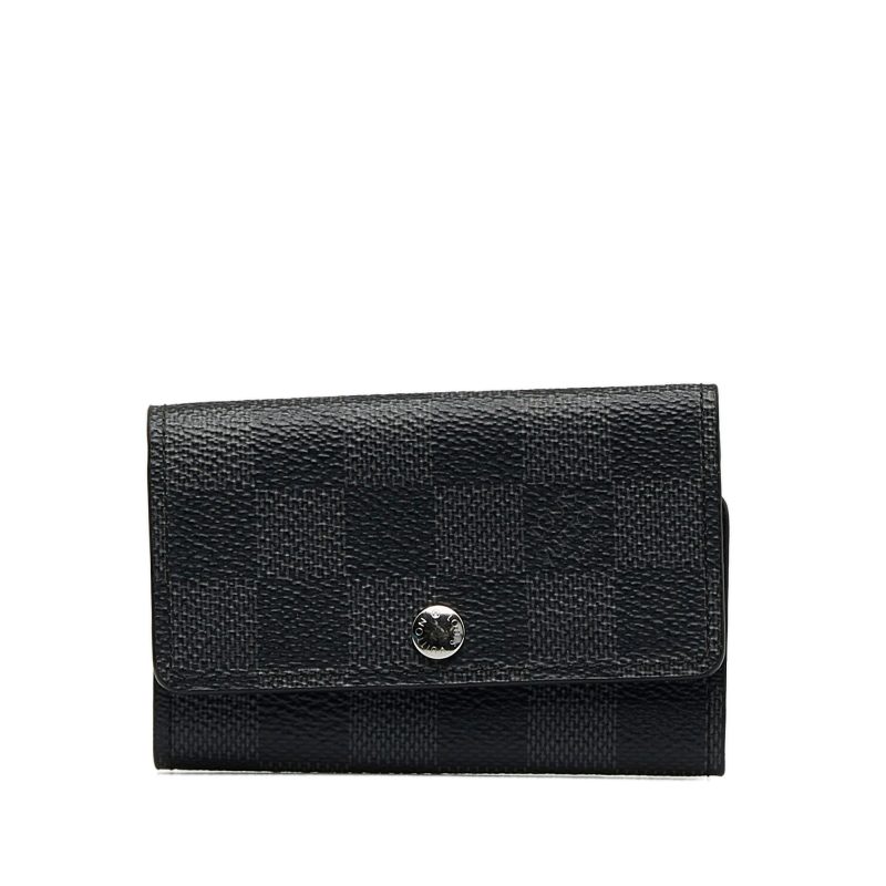 LOUIS VUITTON Damier Graphite 6 Key Holder - Logoexplore