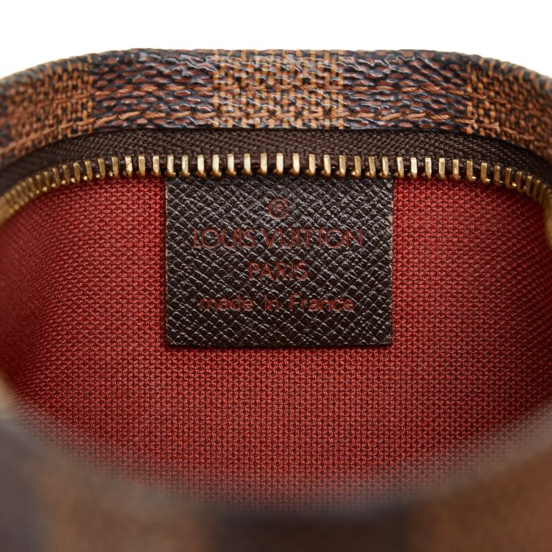 LOUIS VUITTON Damier Ebene Pochette Trousse Handbag - Logoexplore - Image 6