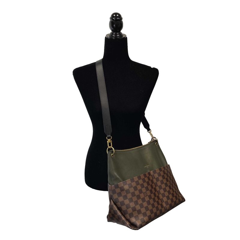 LOUIS VUITTON Damier Ebene Canvas Maida Hobo - Brown/Green Shoulder Bag - Logoexplore - Image 6