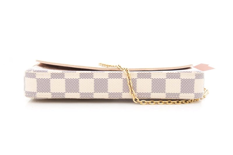 Louis Vuitton Felicie Pochette White Damier Cross-Body - Logoexplore - Image 5