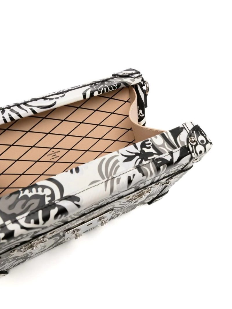 LOUIS VUITTON Floral Print Petite Malle Bag - Logoexplore - Image 4