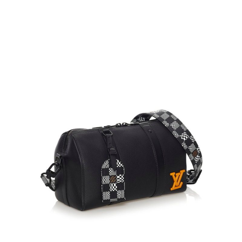 Louis Vuitton Damier Distorted City Keepall Shoulder Bag M57417 Black Grain Leather Men's LOUIS VUITTON - Logoexplore - Image 2
