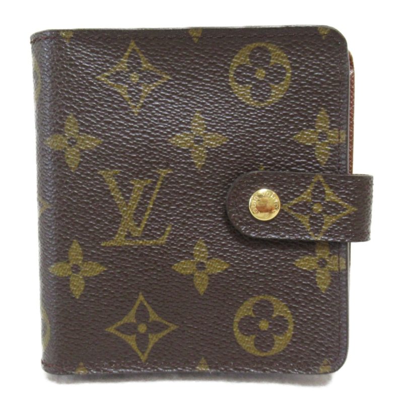 LOUIS VUITTON compact zip wallet Brown Monogram PVC coated canvas M61667 - Logoexplore