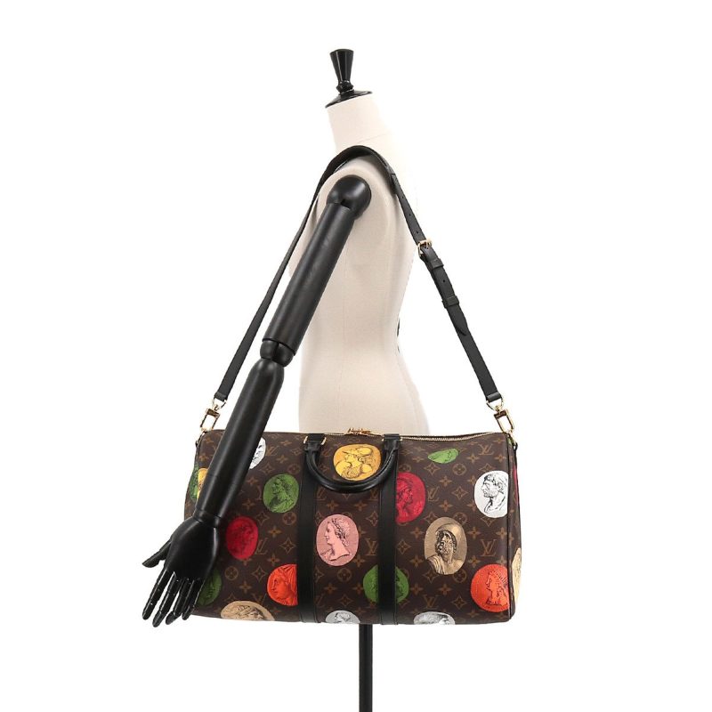 LOUIS VUITTON Fornasetti Monogram Cameo Keepall Bandouliere 45 Boston Shoulder Bag M59261 RFID - Logoexplore - Image 9