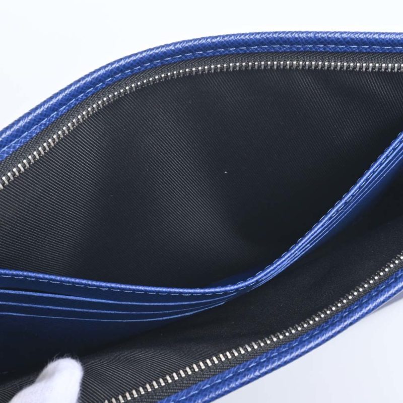 LOUIS VUITTON Eclipse Taigarama Pochette Voyage MM Clutch Bag Second M30423 Blue Men's - Logoexplore - Image 9